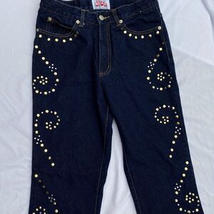 Pure Diva Brand Embellished Dark Wash Jeans 9